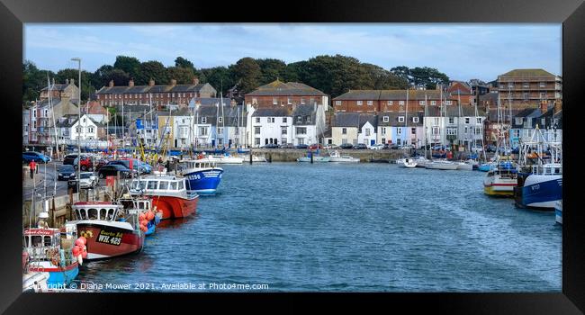 Weymouth Harbour Dorset Framed Print by Diana Mower