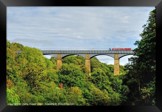 Pontcysyllte Aqueduct View LLangollen  Framed Print by Diana Mower