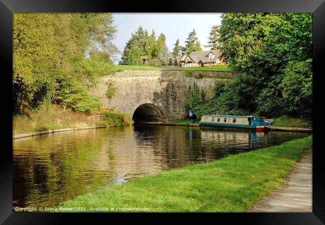Chirk Tunnel Llangollen Canal Framed Print by Diana Mower