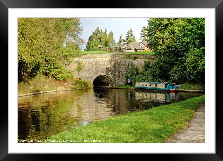 Chirk Tunnel Llangollen Canal Framed Mounted Print by Diana Mower