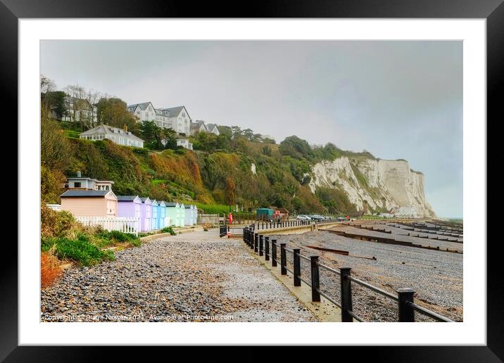 St Margarets Bay Sea front Framed Mounted Print by Diana Mower