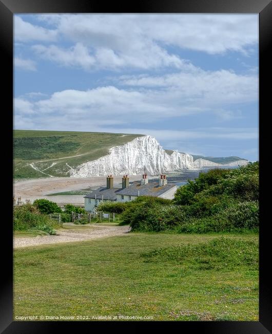  Cuckmere Haven Sussex Framed Print by Diana Mower