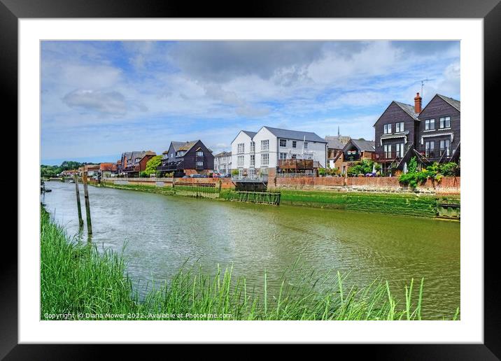 The River Arun at Arundel Framed Mounted Print by Diana Mower
