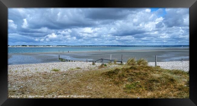 West Wittering and Chichester Harbour Framed Print by Diana Mower