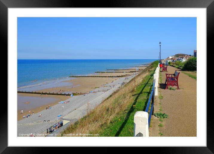 Sheringham Cliff top Promenade Framed Mounted Print by Diana Mower