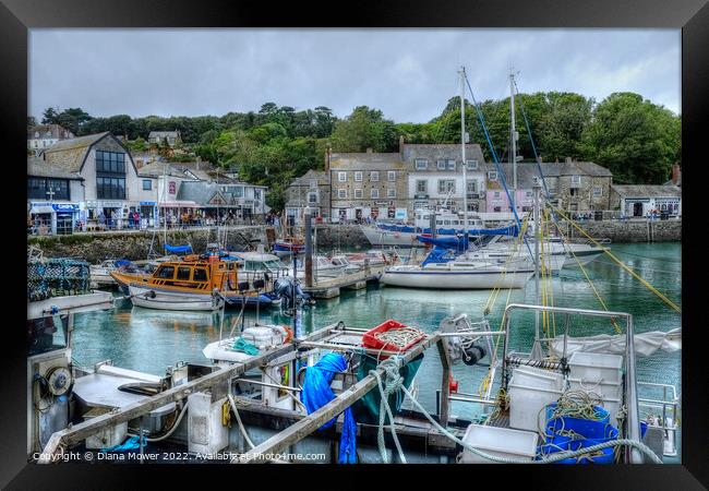 Padstow Cornwall Framed Print by Diana Mower