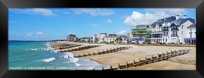 Bognor Regis Panoramic Framed Print by Diana Mower