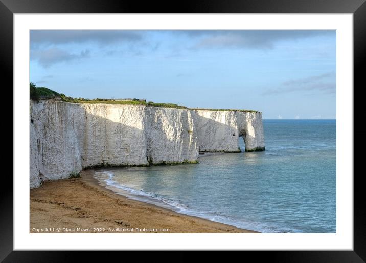 Kingsgate bay sea arch Framed Mounted Print by Diana Mower