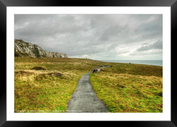 Samphire Hoe Country Park Kent Framed Mounted Print by Diana Mower