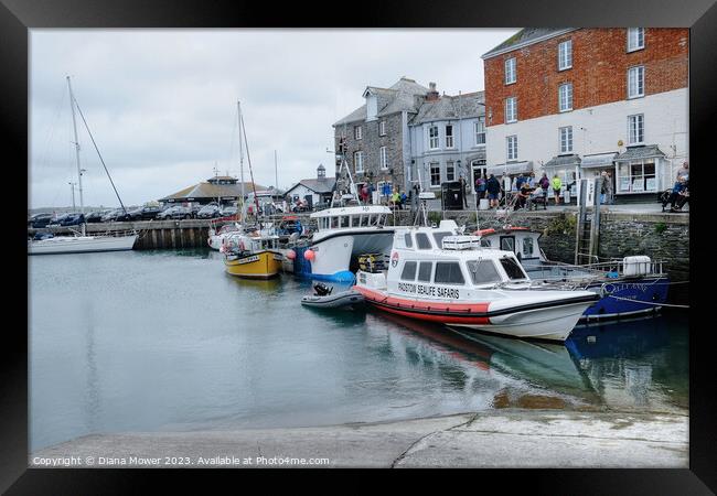 Padstow Harbour Cornwall Framed Print by Diana Mower