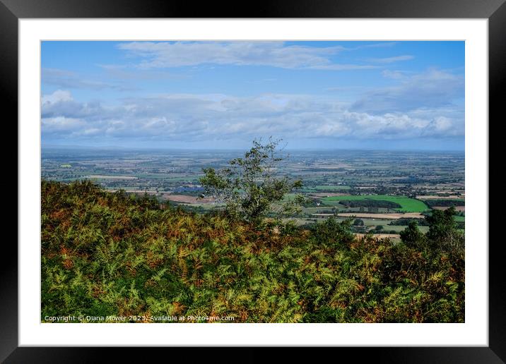 The Wrekin View Shropshire Framed Mounted Print by Diana Mower