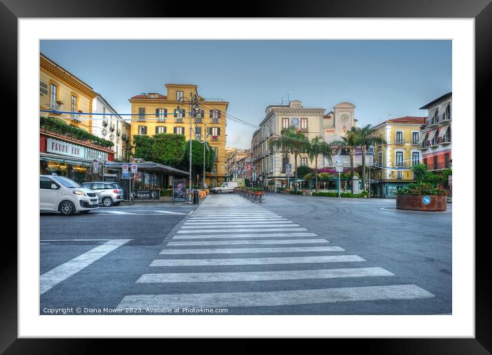 Piazza Tasso Sorrento Framed Mounted Print by Diana Mower