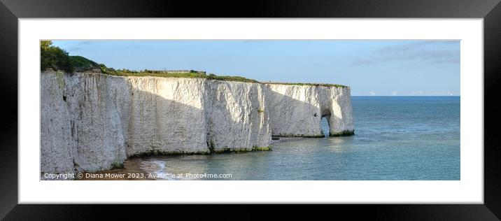 Kingsgate bay Sea arch Panoramic Framed Mounted Print by Diana Mower