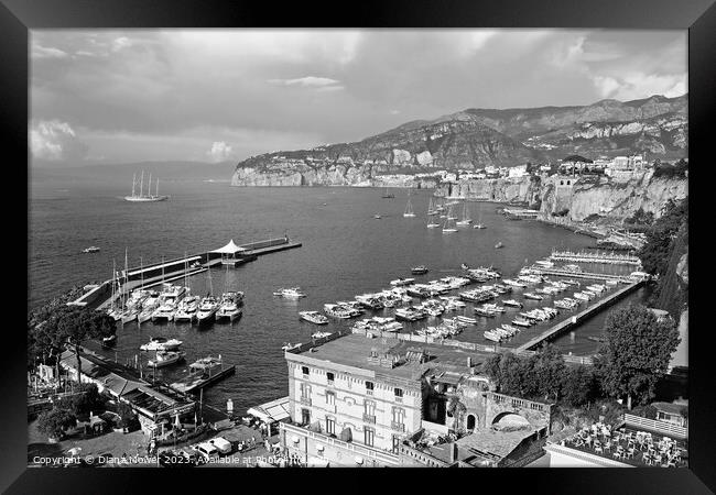 Sorrento and the Bay of Naples Framed Print by Diana Mower