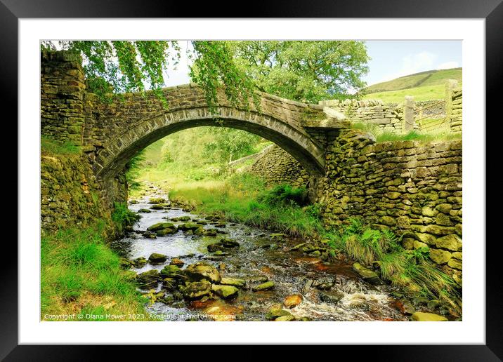Eastergate Bridge Marsden Moor Framed Mounted Print by Diana Mower