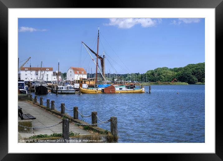 Woodbridge tide Mill  Framed Mounted Print by Diana Mower