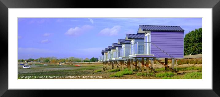 Osea View Panoramic Framed Mounted Print by Diana Mower
