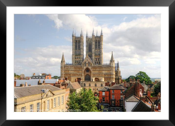Lincoln Cathedral Framed Mounted Print by Diana Mower