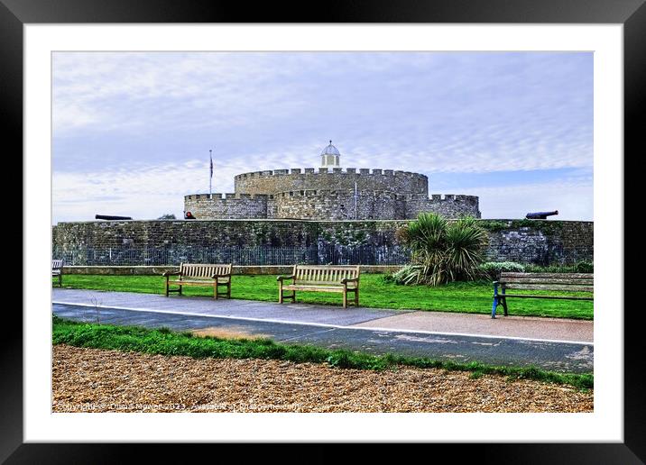 Deal Castle Kent Framed Mounted Print by Diana Mower