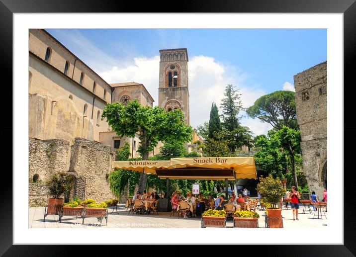 Ravello Piazza Duomo Framed Mounted Print by Diana Mower