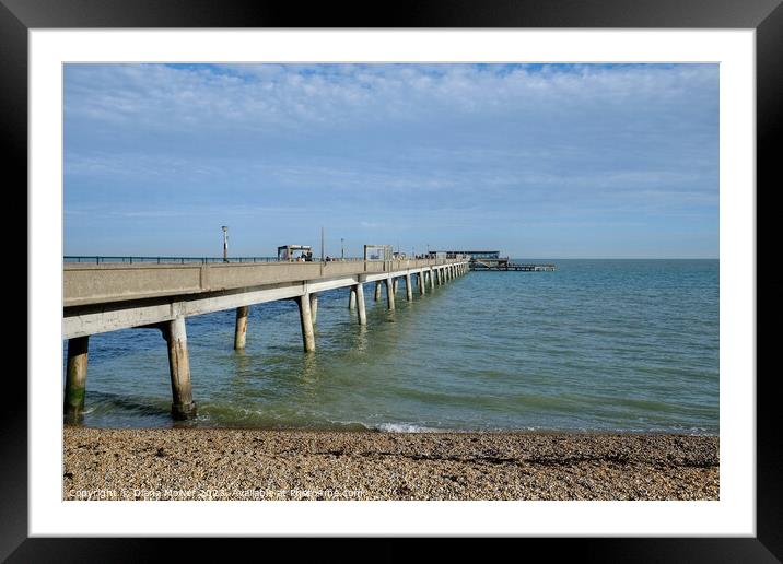 Deal Pier Kent Framed Mounted Print by Diana Mower