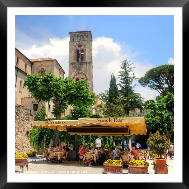  Ravello Piazza Duomo Framed Mounted Print by Diana Mower