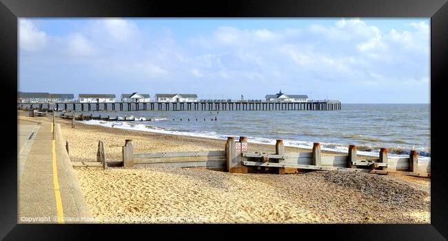 Southwold Pier Suffolk Framed Print by Diana Mower