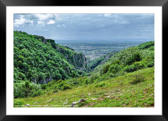Cheddar Gorge View  Framed Mounted Print by Diana Mower