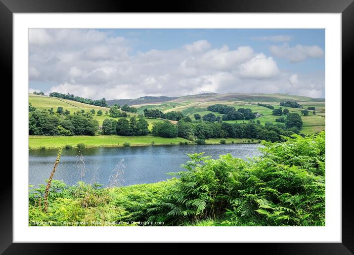 Ladybower Reservoir Derbyshire Framed Mounted Print by Diana Mower