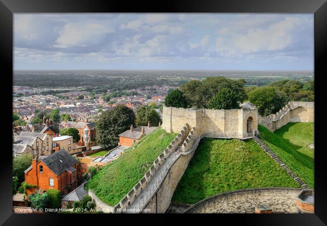Lincoln Castle Lucy Tower and Beyond Framed Print by Diana Mower