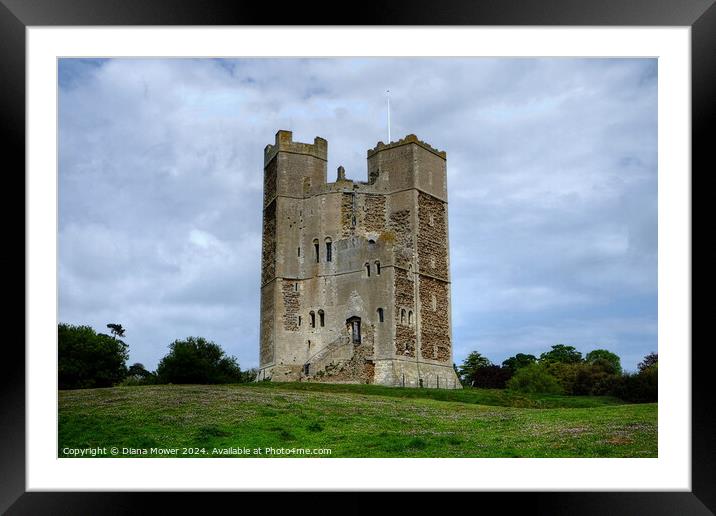 Orford Castle Framed Mounted Print by Diana Mower