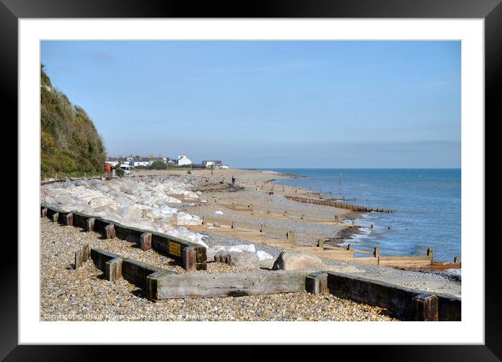 Kingsdown Beach Kent Framed Mounted Print by Diana Mower