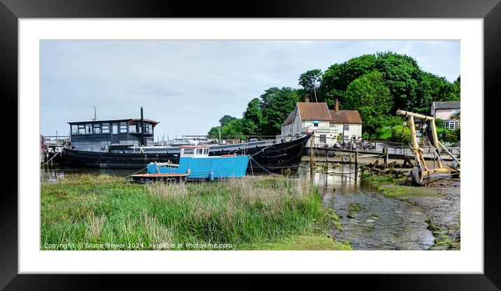 Pin Mill View Suffolk Framed Mounted Print by Diana Mower