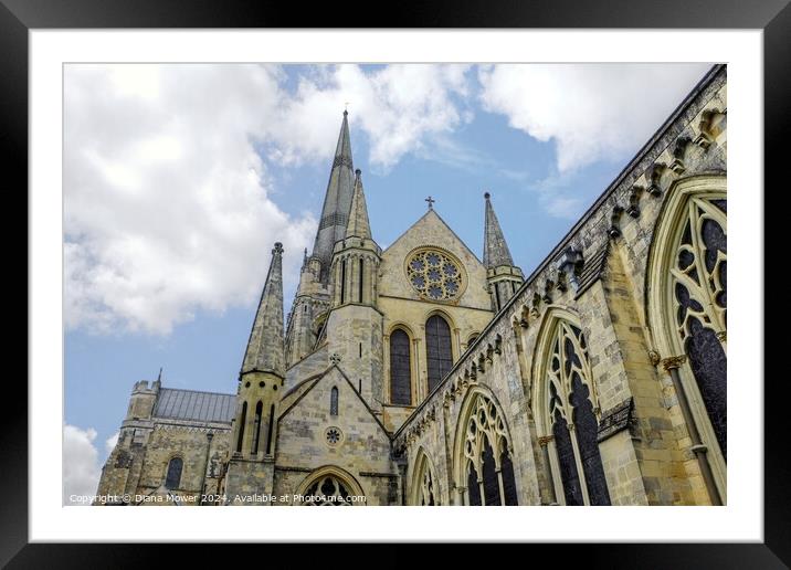 Chichester Cathedral Spire Framed Mounted Print by Diana Mower