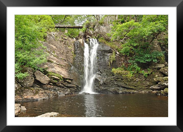 Inversnaid Falls Loch Lomond Scotland Framed Mounted Print by Diana Mower