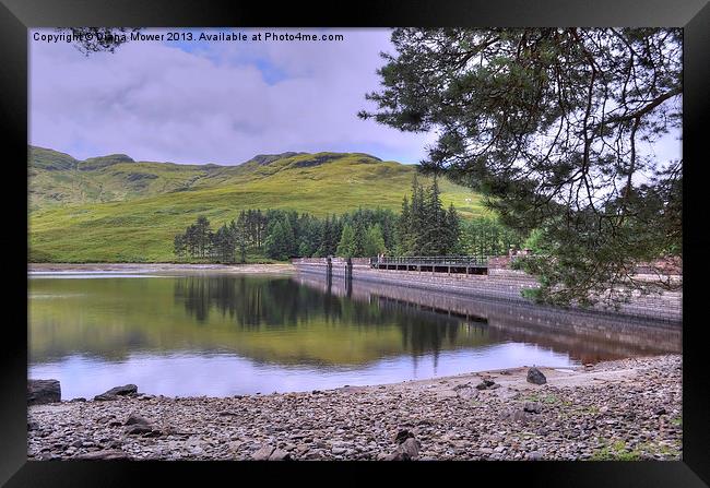 Loch Arklet Dam Scotland Framed Print by Diana Mower