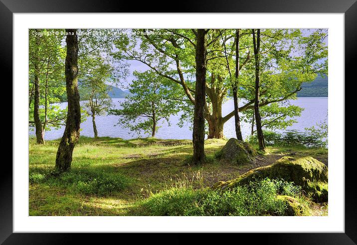 Loch Lomond Scotland  Framed Mounted Print by Diana Mower