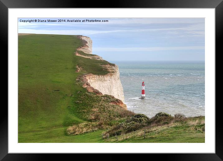 Beachy Head East Sussex Framed Mounted Print by Diana Mower