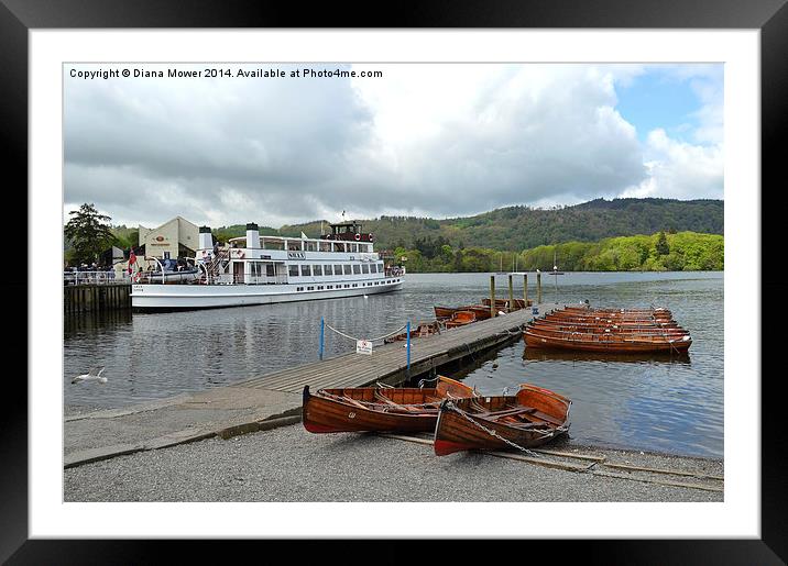 Lake Windermere Framed Mounted Print by Diana Mower