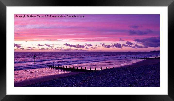 Welsh Sunset Framed Mounted Print by Diana Mower