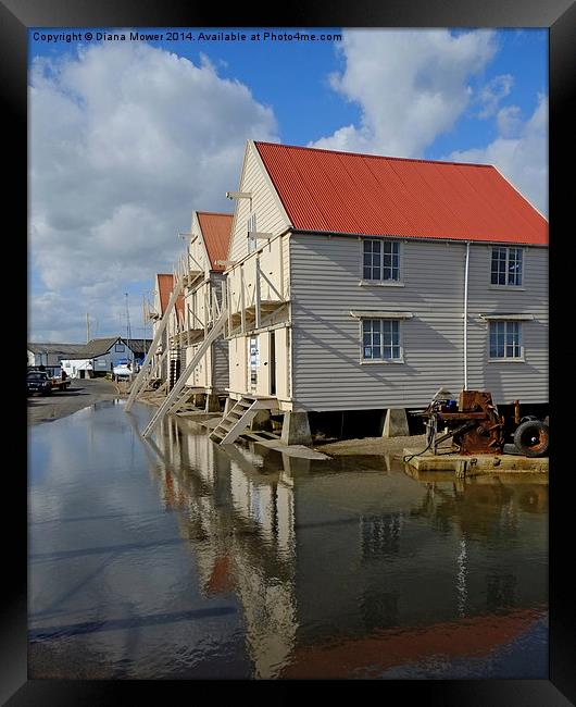High Tide Tollesbury Framed Print by Diana Mower