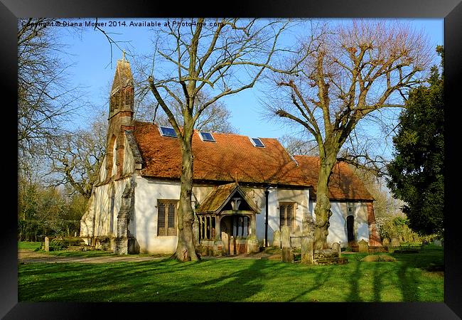 Tolleshunt Knights Church Framed Print by Diana Mower