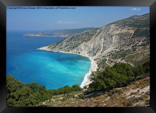 Kefalonia  Beach Framed Print by Diana Mower