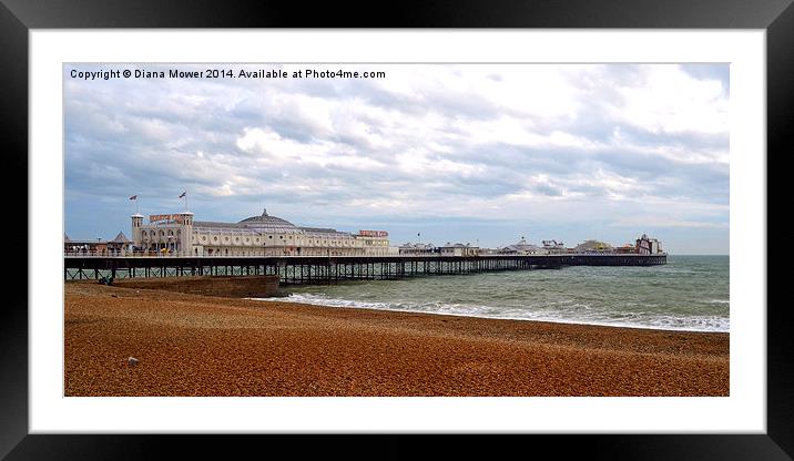 Brighton Pier Framed Mounted Print by Diana Mower