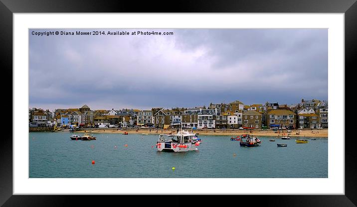 St Ives Framed Mounted Print by Diana Mower