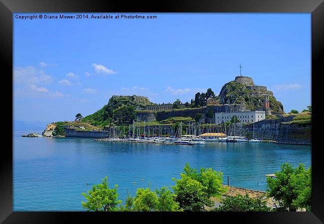 The Old Fort Corfu Framed Print by Diana Mower