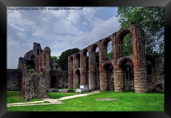 St Botolphs Priory  Framed Print by Diana Mower