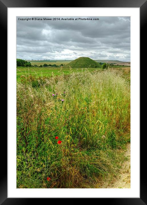  Silbury Hill Framed Mounted Print by Diana Mower