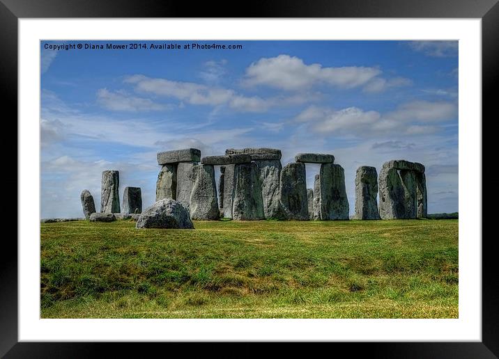  Stonehenge Framed Mounted Print by Diana Mower