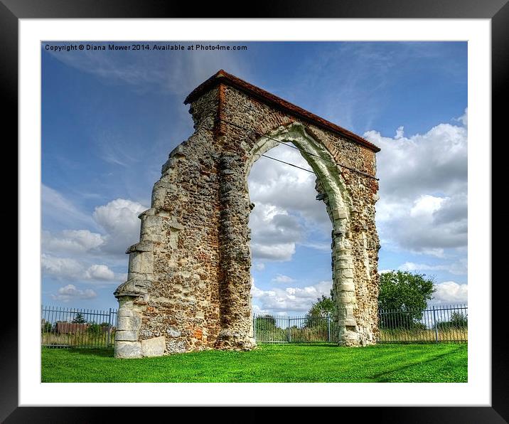  Bicknacre Priory Framed Mounted Print by Diana Mower